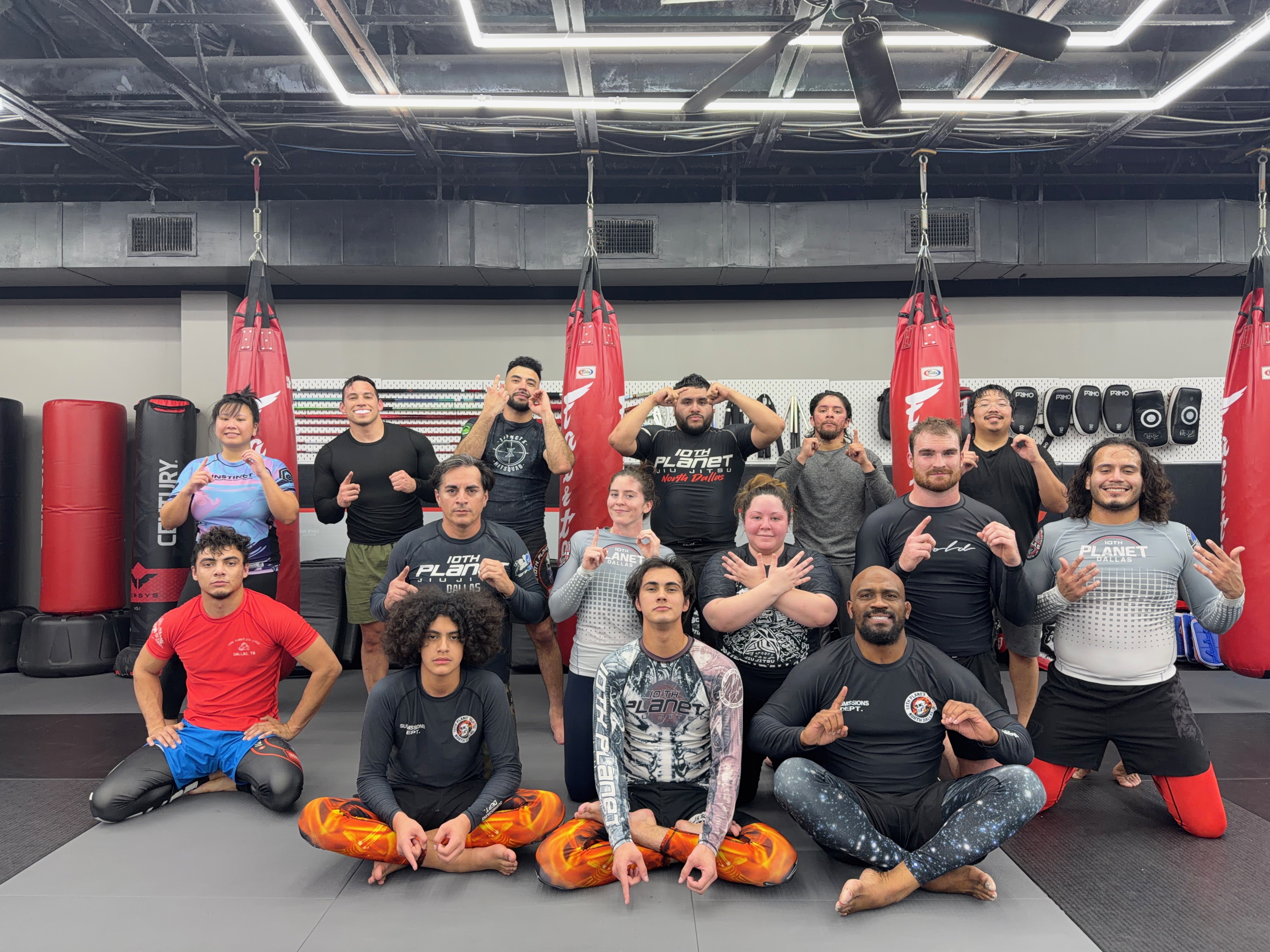 10th Planet Jiu Jitsu Dallas team class photo